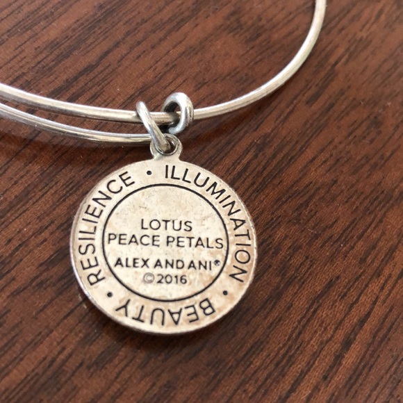 Alex & Ani Lotus Peace Petals 2016 Bangle Bracelet - Picture 4 of 6